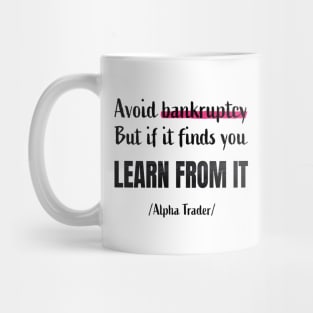 Risk Management Wisdom Quote: Smart Investor Saying Mug